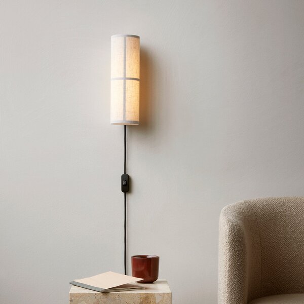 Lampa Ścienna Audo Copenhagen, Hashira, beżowy, salon, tkanina | tekstylia, design