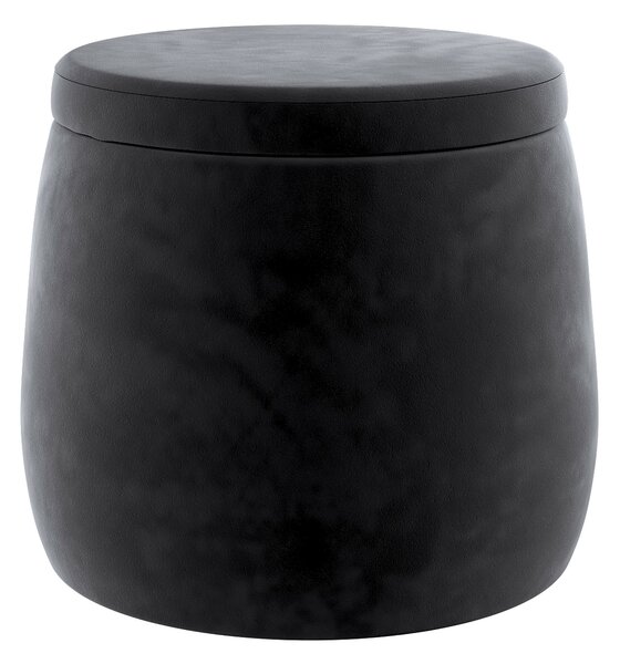 Puf Candy Jar kolor czarny tkanina połyskliwa, welwetowa
