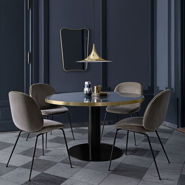Lampa Wisząca GUBI, Semi, ściemnialny, złoty | mosiężny, salon, metal, design