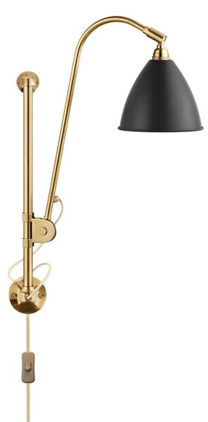 Bestlite BL5 Lampa Ścienna Ø16 Mosiądz/Czarna - GUBI