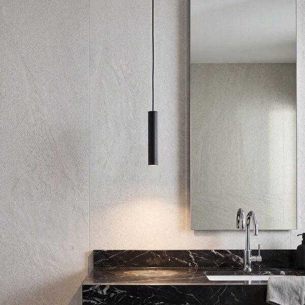 Designerska lampa wisząca czarna GU10 50mm IP44 - Tuba