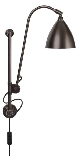 Lampa ścienna Bestlite BL5, Ø 16 cm, czarny/mosiądz