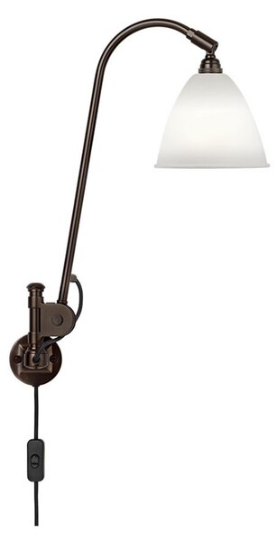 Lampa ścienna Bestlite BL6, Ø 16 cm, czarna/porcelanowa