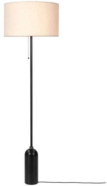 Lampa Podłogowa GUBI, ściemnialny, czarny, salon, marmur