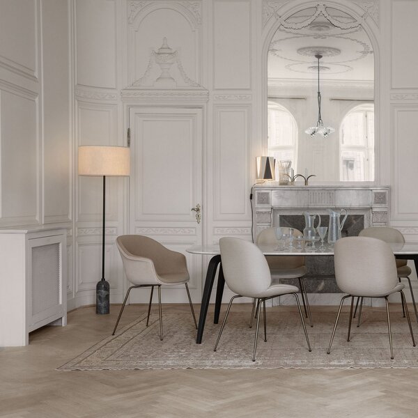 Lampa Podłogowa GUBI, Gravity, ściemnialny, beżowy, salon, kamień, design