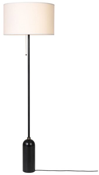 Lampa Podłogowa GUBI, ściemnialny, czarny, salon, marmur