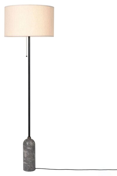 Lampa Podłogowa GUBI, Gravity, ściemnialny, beżowy, salon, kamień, design
