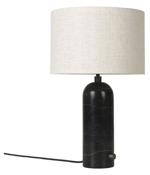 Lampa Stołowa GUBI, ściemnialny, czarny, salon, marmur