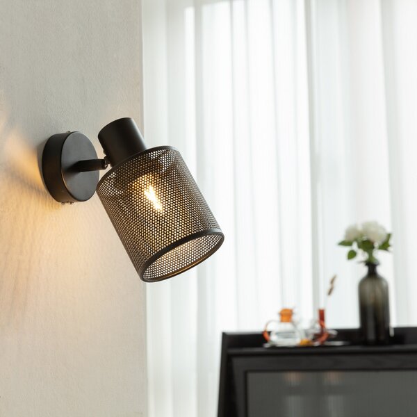 Lampa Sufitowa Lindby, Stancho, ściemnialny, czarny, salon, metal, nowoczesny