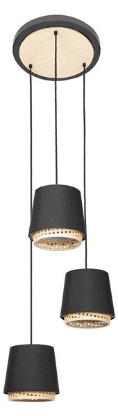 Lampa Wisząca Lindby, Ananya, ściemnialny, czarny, salon, metal, dworkowy | rustykalny