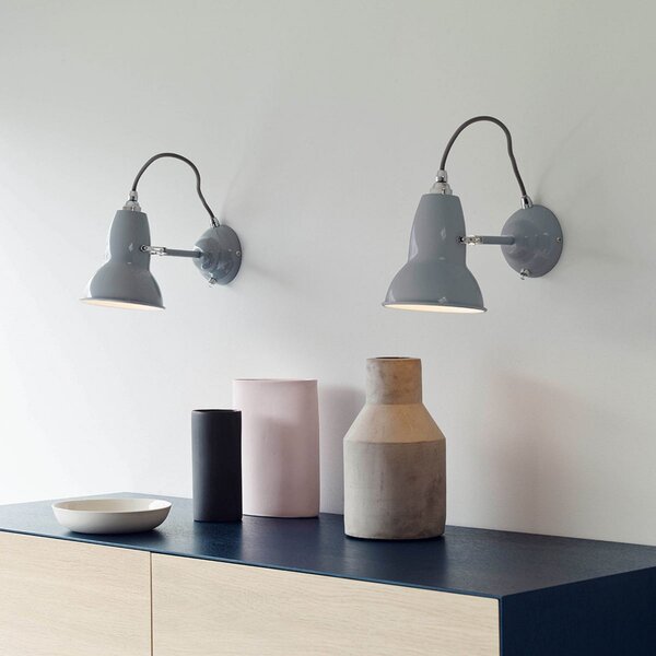 Lampa Ścienna Anglepoise, Original 1227, szary, salon, metal, industrialny