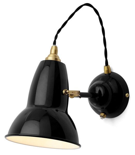 Lampa Ścienna Anglepoise, Original 1227 Brass, ściemnialny, czarny, salon, metal, industrialny