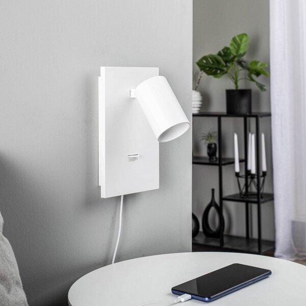 Lampa Ścienna Arcchio, Brinja, ściemnialny, biały, przedpokój, aluminium, nowoczesny