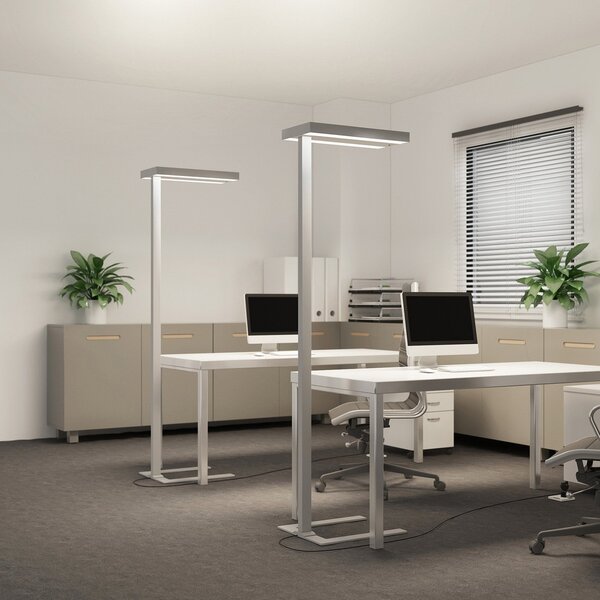 Lampa Podłogowa Arcchio, Logan Ultra, ściemnialny, metaliczny, gabinet | pracownia, aluminium, nowoczesny