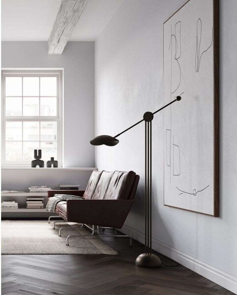 Lampa Podłogowa 101 COPENHAGEN, ściemnialny, antyczny mosiądz, salon, metal