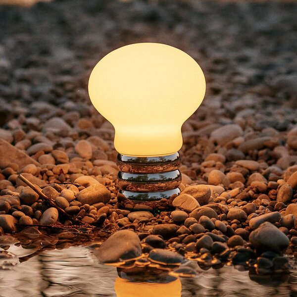 Lampa Stołowa Ingo Maurer, B.Bulb, ściemnialny, metaliczny, salon, metal, design