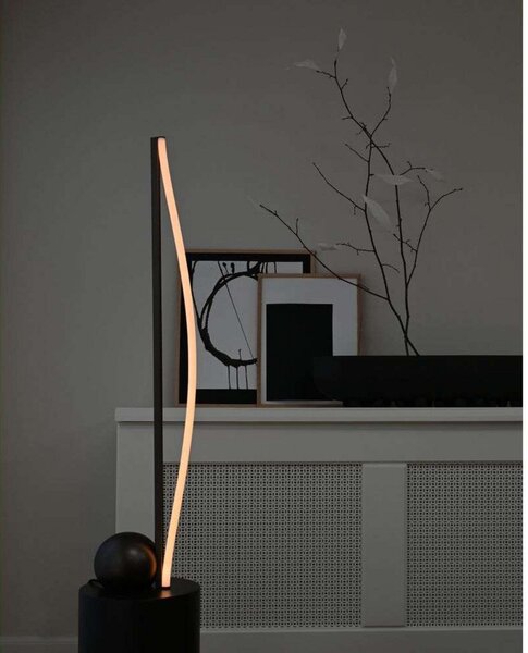 Lampa Podłogowa 101 COPENHAGEN, ściemnialny, antyczny mosiądz, salon, aluminium