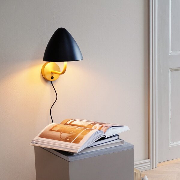 Lampa Ścienna Dyberg Larsen, Oulu, złoty | mosiężny, salon, metal, design