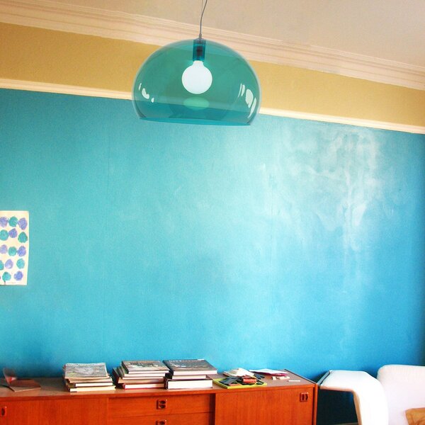 Lampa Wisząca Kartell, FL/Y, ściemnialny, niebieski, salon, tworzywo sztuczne, design