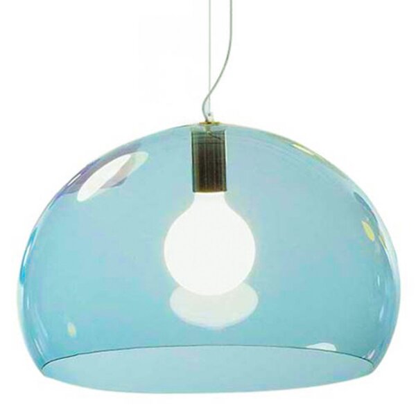 Lampa Wisząca Kartell, FL/Y, ściemnialny, niebieski, salon, tworzywo sztuczne, design
