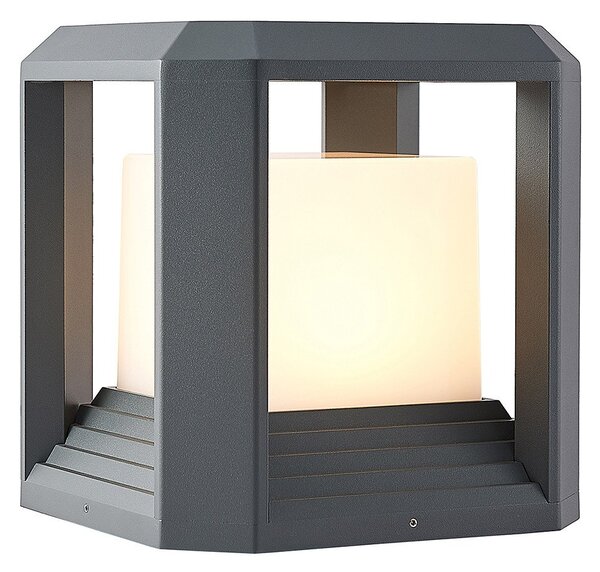 Zewnętrzna Lampa Lucande, Serenella, czarny, taras, metal, nowoczesny