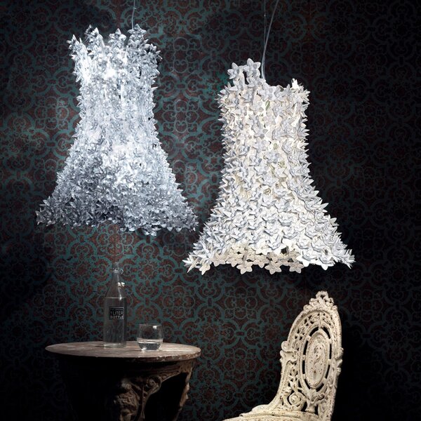 Lampa Wisząca Kartell, Bloom, transparentny, salon, tworzywo sztuczne, design
