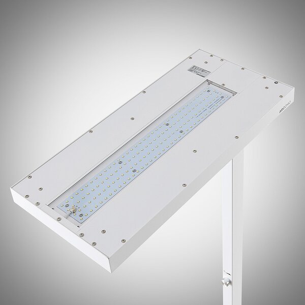 Lampa Podłogowa Arcchio, Logan Pro, ściemnialny, biały, gabinet | pracownia, aluminium, nowoczesny