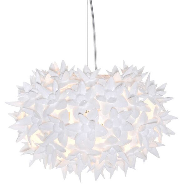 Lampa Wisząca Kartell, Bloom S2, biały, salon, tworzywo sztuczne, design