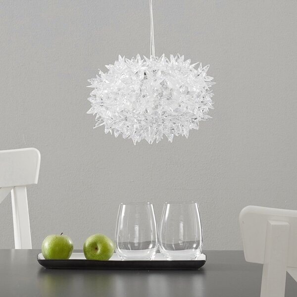 Lampa Wisząca Kartell, Bloom S2, transparentny, salon, tworzywo sztuczne, design
