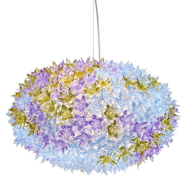 Lampa Wisząca Kartell, Bloom S1, fioletowy, salon, tworzywo sztuczne, design