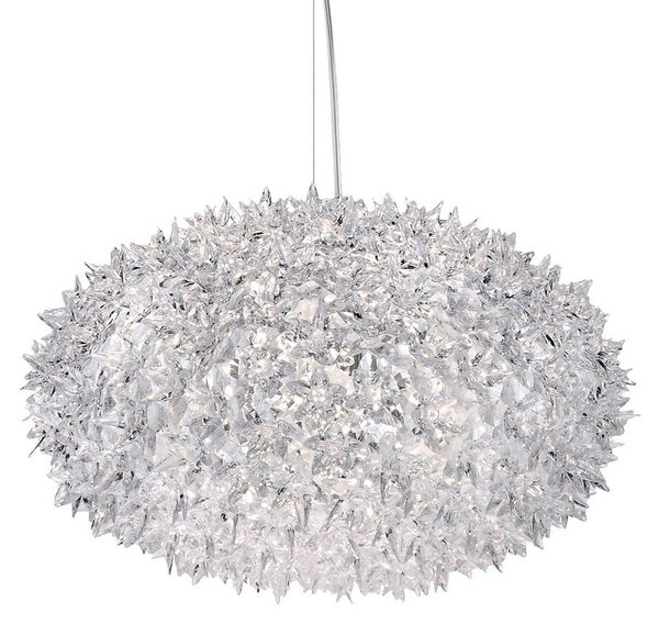 Lampa Wisząca Kartell, Bloom S1, transparentny, salon, tworzywo sztuczne, design