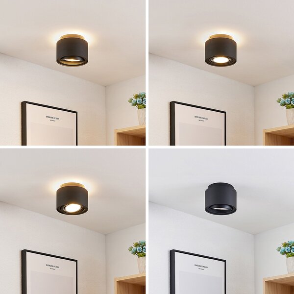 Lampa Sufitowa Arcchio, Walisa, ściemnialny, czarny, salon, aluminium, nowoczesny