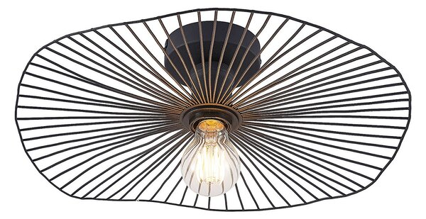 Lampa Sufitowa Lindby, Ruota, ściemnialny, czarny, salon, metal, nowoczesny