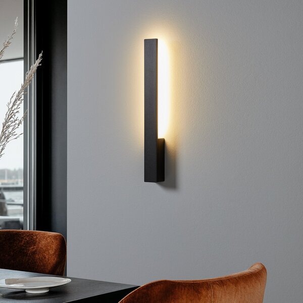 Lampa Ścienna Arcchio, Ivano, czarny, przedpokój, aluminium, nowoczesny