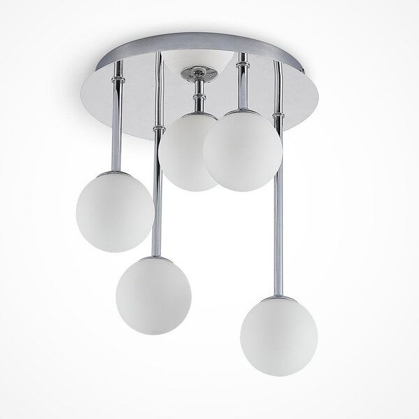 Lampa Sufitowa Lindby, Chrissy, ściemnialny, metaliczny, salon, metal, nowoczesny