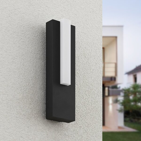 Zewnętrzna Lampa Lucande, Virgalia, czarny, balkon, aluminium, nowoczesny