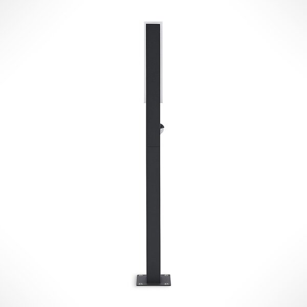 Zewnętrzna Lampa Lucande, Virgalia, czarny, taras, aluminium, nowoczesny