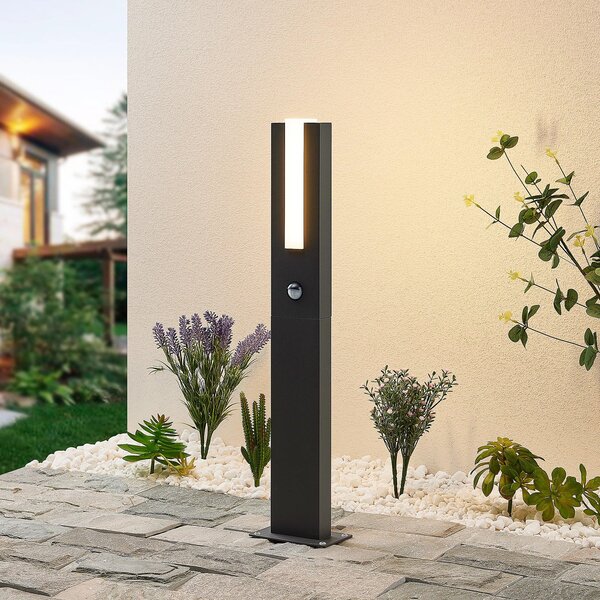 Zewnętrzna Lampa Lucande, Virgalia, czarny, taras, aluminium, nowoczesny