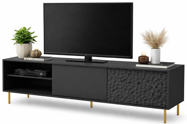 Czarna szafka pod telewizor 180 cm T7-G72