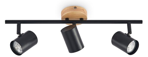 Lampa Sufitowa Lindby, Xiomara, ściemnialny, czarny, salon, metal, nowoczesny