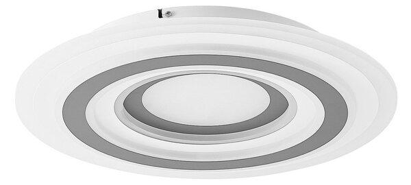 Lampa Sufitowa Lindby, Jazmina, ściemnialny, czarny, salon, tworzywo sztuczne, nowoczesny