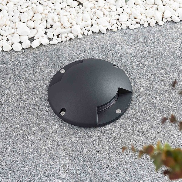 Zewnętrzna Lampa Lindby, Cormac, czarny, taras, aluminium, nowoczesny