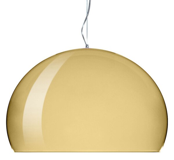 Lampa Wisząca Kartell, FL/Y, ściemnialny, złoty | mosiężny, salon, tworzywo sztuczne, design