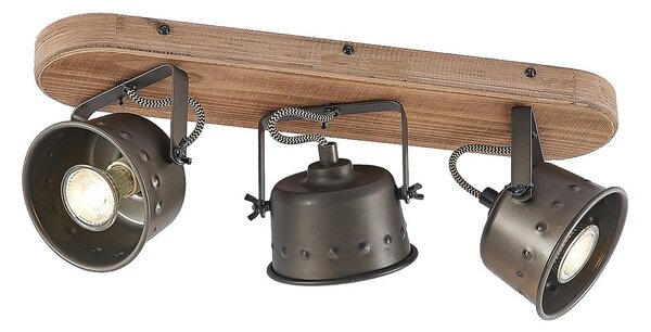 Lampa Sufitowa Lindby, Rubinjo, ściemnialny, czarny, salon, metal, vintage