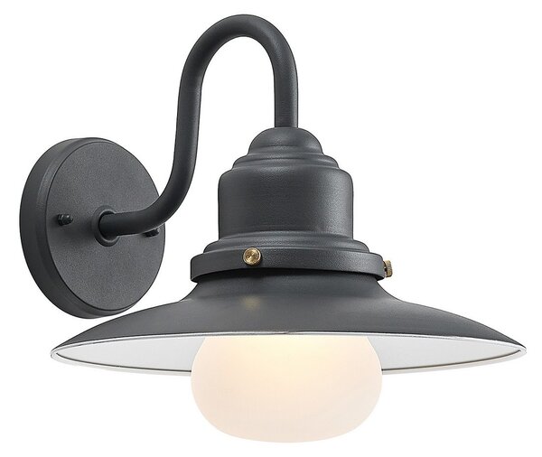 Zewnętrzna Lampa Lindby, Roisin, ściemnialny, szary, balkon, metal, antyczny