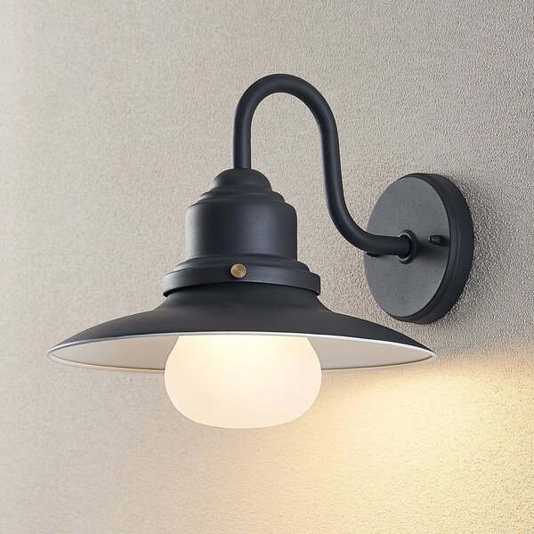 Zewnętrzna Lampa Lindby, Roisin, ściemnialny, szary, balkon, metal, antyczny