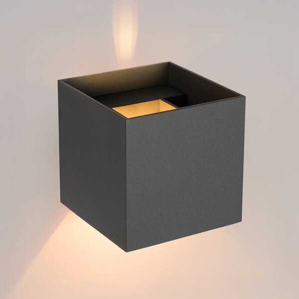 Lucide Kinkiet XIO, możliwość ściemniania, aluminiowy / szary / cynkowy, salon / jadalnia, aluminium, nowoczesny