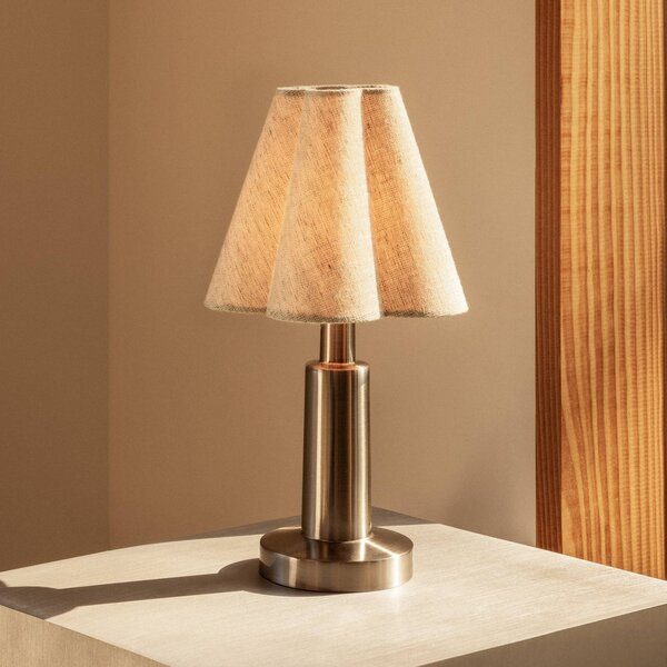 Audo Copenhagen Lampa stołowa Admiral, możliwość ściemniania, kremowy / amber, salon / jadalnia, tworzywo sztuczne, design