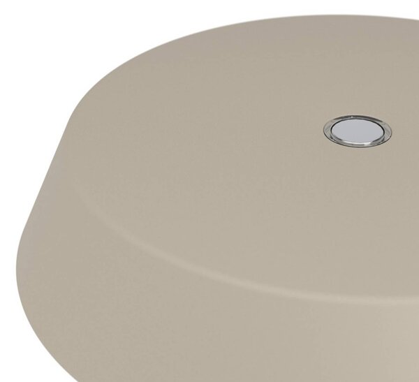 EGLO Lampa stołowa LED z akumulatorem TURCIO, chrom/beż, 20 cm, IP44, ściemniana możliwość ściemniania, chromowy / srebrny, salon / jadalnia, metal