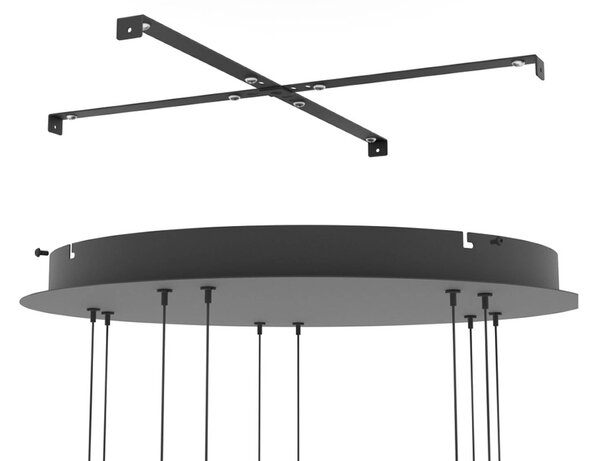 EGLO Lampa wisząca HORTUNAS, możliwość ściemniania, czarny, salon / jadalnia, szkło